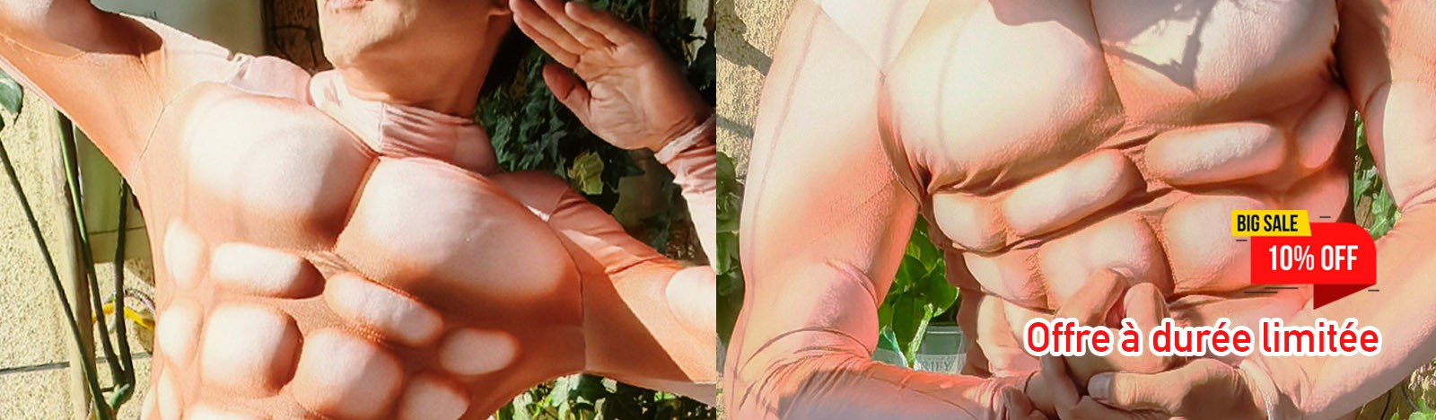 Combinaison musculaire pour cosplay